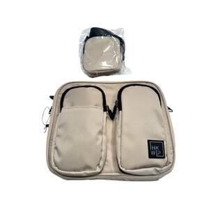 IHKWIP Utility Crossbody Purse Bag with Wallet Pouch Strap in‎ Sand NWT